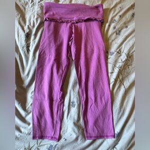 Free People x SoLow Foldover Frill Legging in Purple